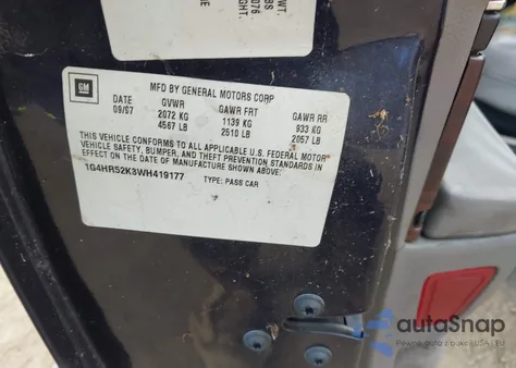 1998 Buick Lesabre Limited z USA, uszkodzony, nr VIN 1G4HR52K3WH419177